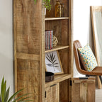 Merlin Mango Wooden Bookcase With 2 Doors