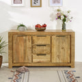 Merlin Mango Wooden Large Sideboard   2 Door & 3 Drawer