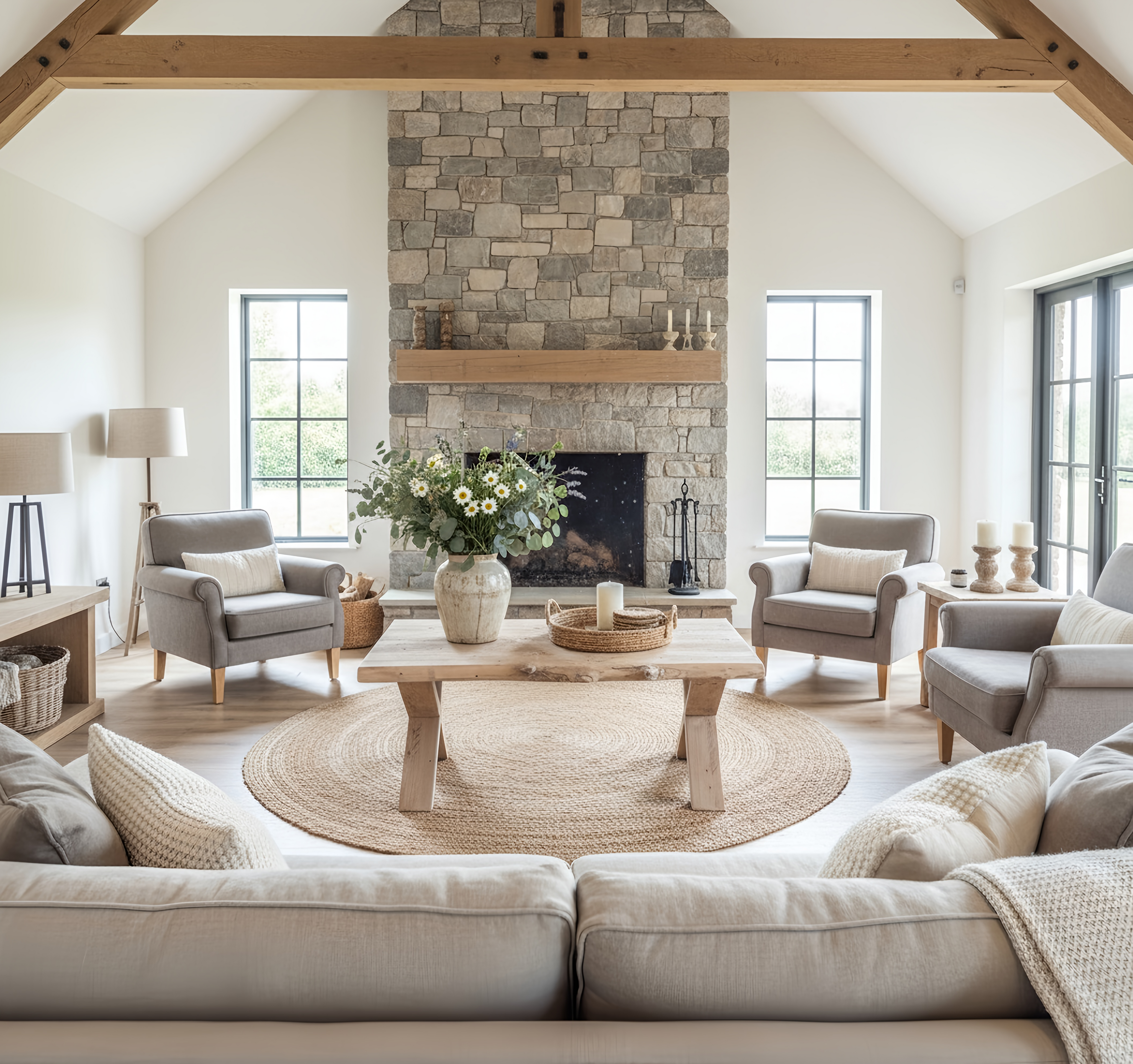 Maya Live Edge Chunky Coffee Table X Cross Legs