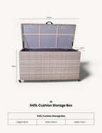Natural Weave 645L KD Cushion Storage Box
