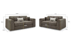Luxurious Naples 3+2 Sofa Set, Velvet Trimmed, Ultimate Comfort