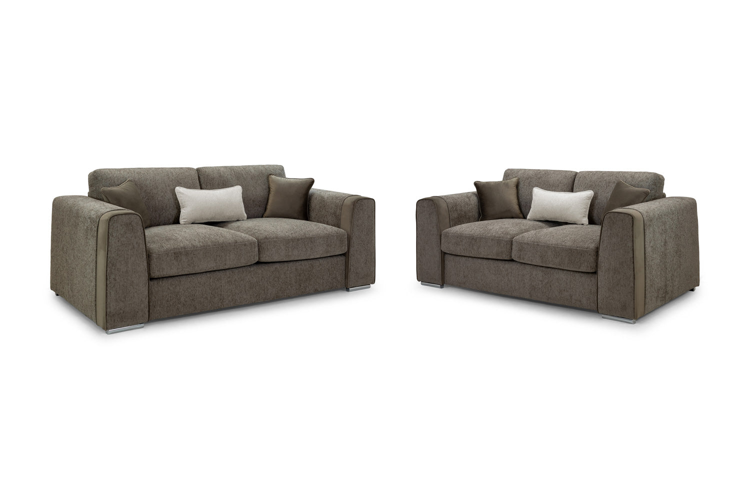 Luxurious Naples 3+2 Sofa Set, Velvet Trimmed, Ultimate Comfort