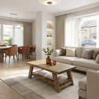 OSSO Rustic Wooden Coffee Table With Shelf