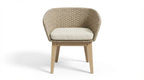 Roma 4 Seater Round Sunray with Terrazzo Insert Dining Set with Eden Dawn Chairs