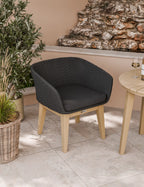 Roma 2 Seater Round Sunray Bistro Set with Eden Night Dining Chairs