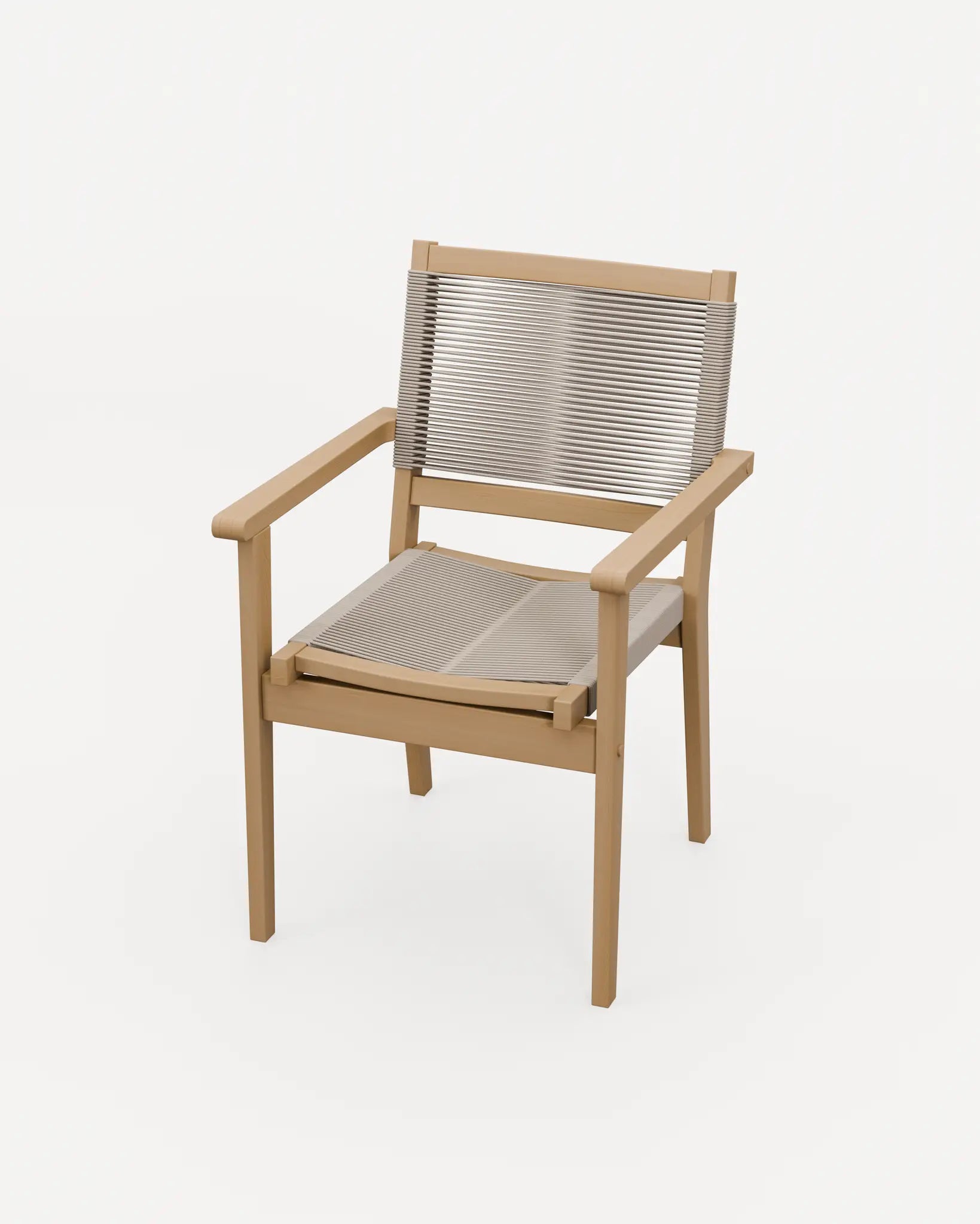 Roma 80cm Round Sunray Bistro Set with Roma Rope Stacking Chairs