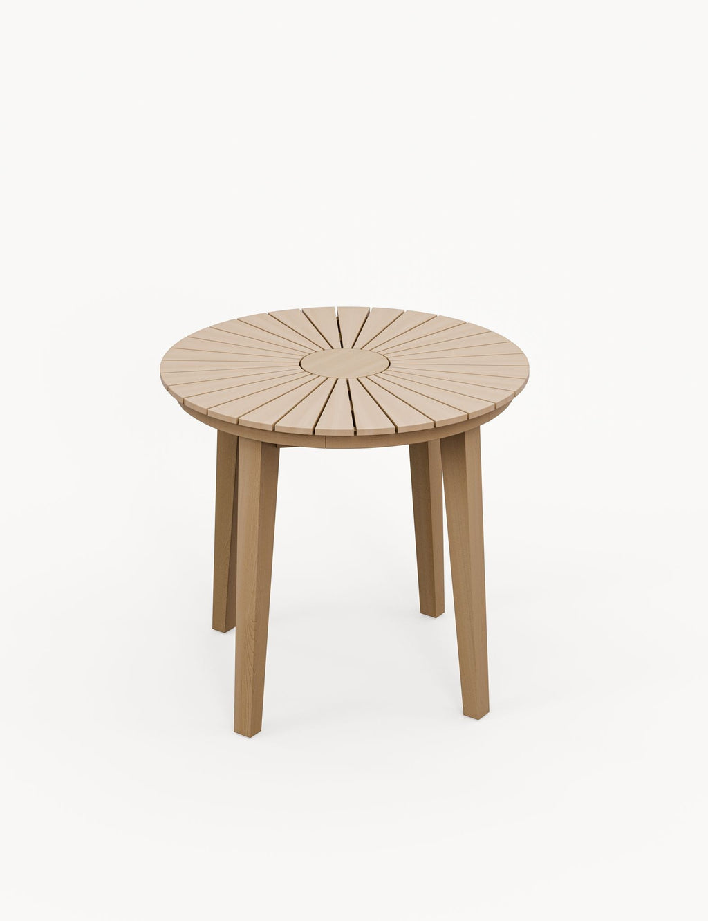Roma 80cm Round Sunray Bistro Set with Roma Rope Stacking Chairs