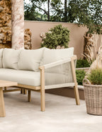 Roma 5 Seater Corner Lounge Set with 90cm Square Coffee Table
