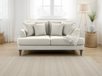 Comfortable Summer Legacy Beige Two-Seater Sofa with Anti-Slip Cushions
