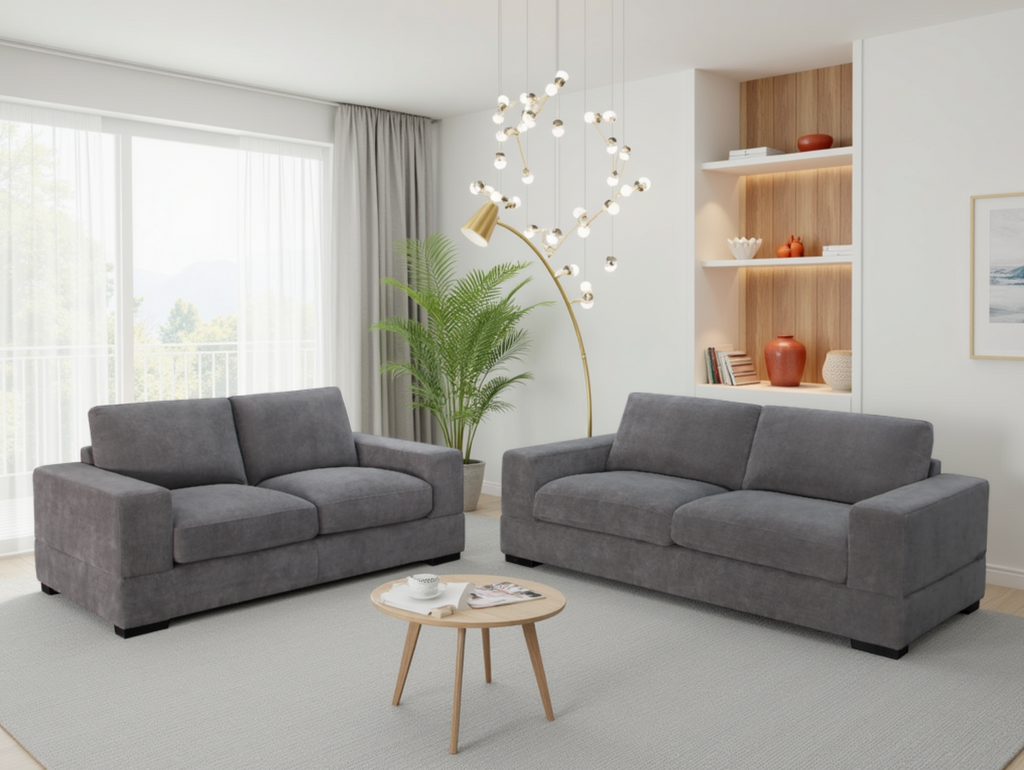Westminster  3+2 Sofa Set: Plush Fabric, Deep Comfort, Contemporary Style