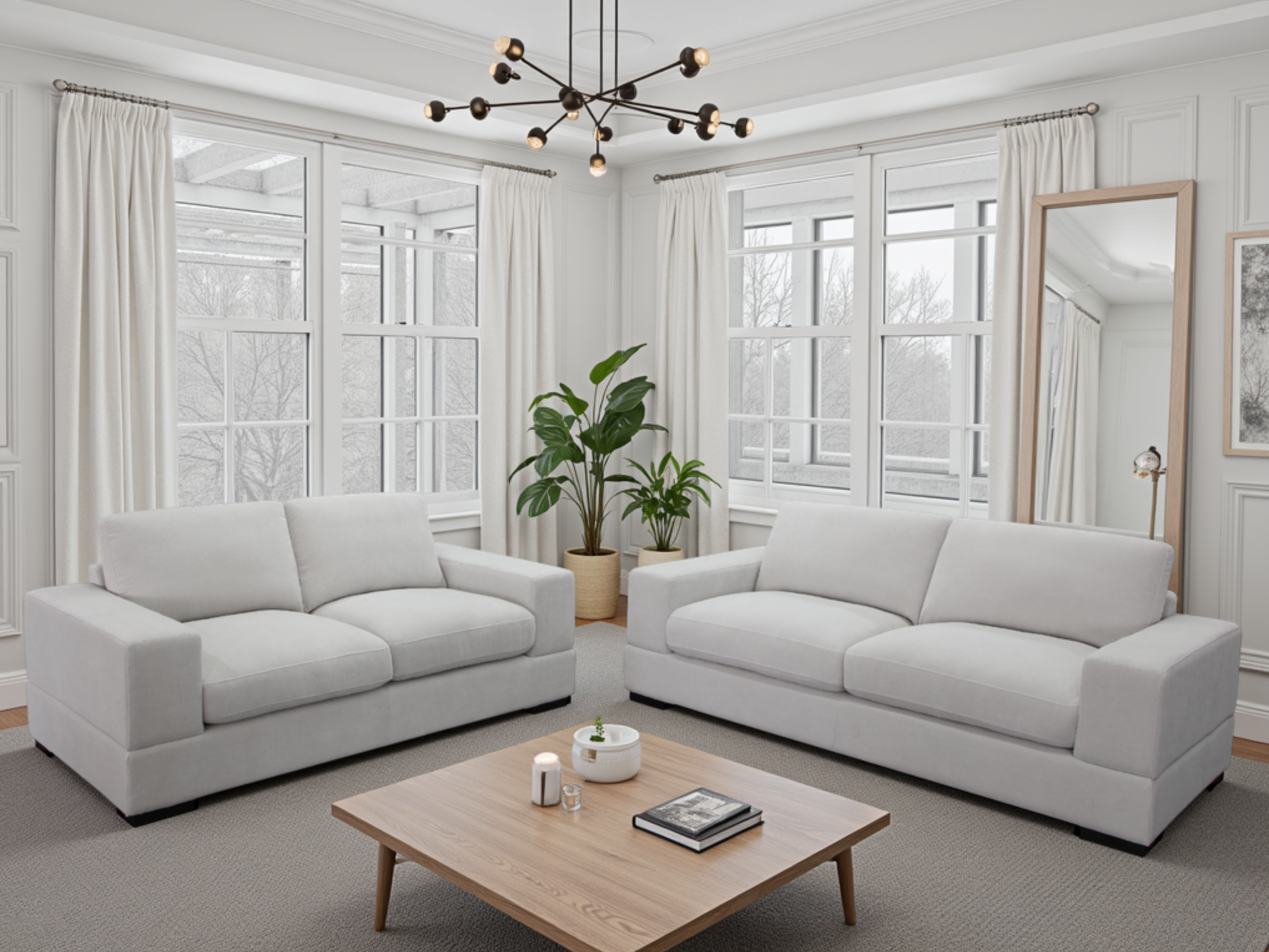 Westminster  3+2 Sofa Set: Plush Fabric, Deep Comfort, Contemporary Style