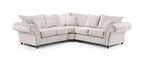 Windsor Stone Large Corner Fullback Sofa with Button-Tufted Scroll Arms