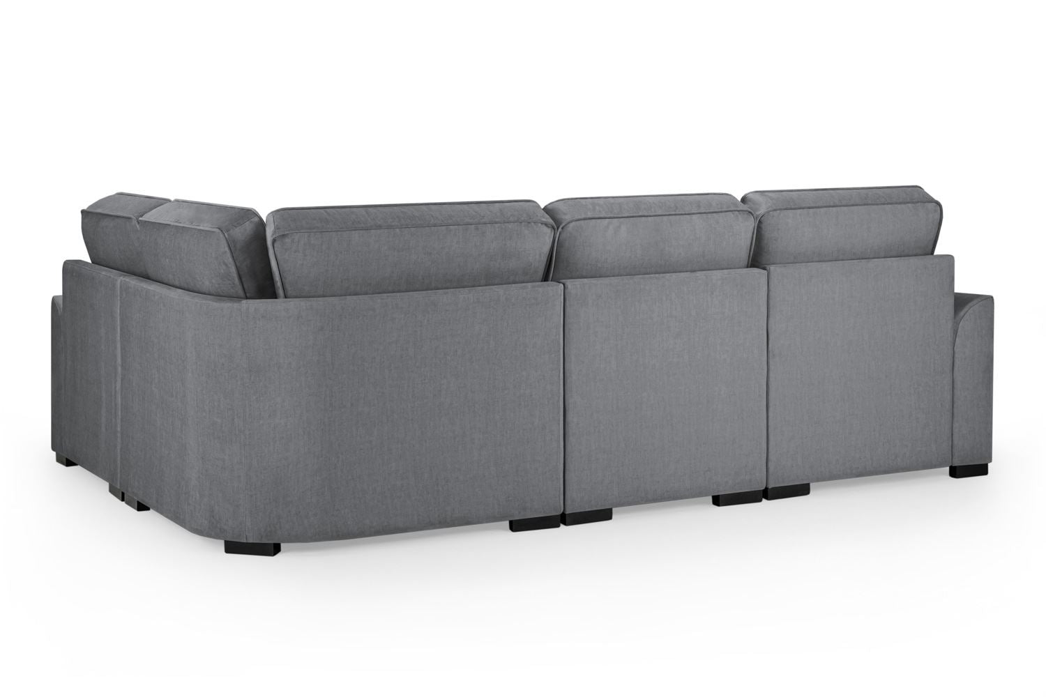 Stylish Grey Universal Corner Sofa: Foam-Filled, Removable Covers, Soft Polyester Fabric