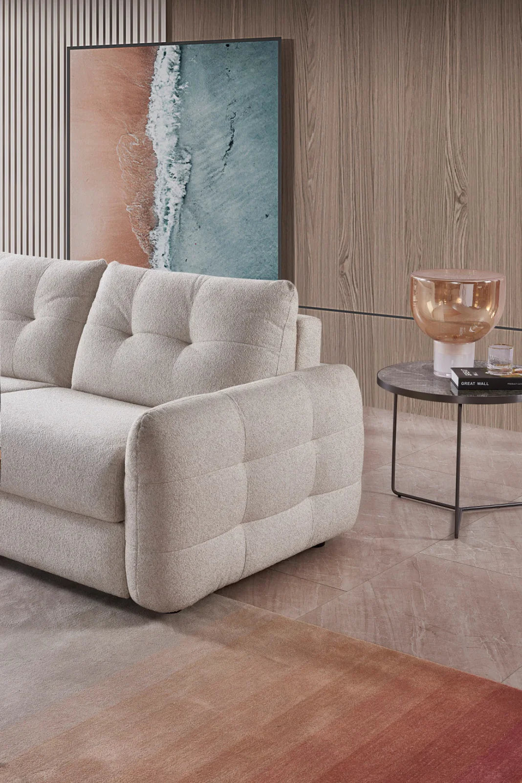 Athens Sofabed Beige/Grey 3 Seater