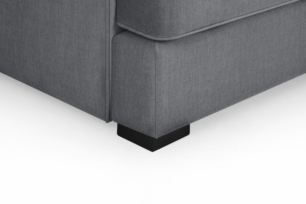 Stylish Grey Universal Corner Sofa: Foam-Filled, Removable Covers, Soft Polyester Fabric