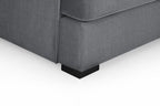 Stylish Grey Universal Corner Sofa: Foam-Filled, Removable Covers, Soft Polyester Fabric