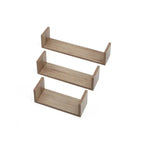 Tutti Bambini Modena Set of Three U-Shaped Wall Shelves  -  Oak