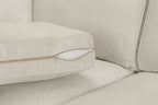 Comfortable Funk Beige Fabric Universal Corner Sofa with Foam-Filled Cushions