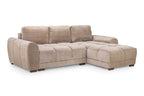 Azzuro  Universal Corner Sofabed: Plush Velvet, Convertible Sofa with Storage
