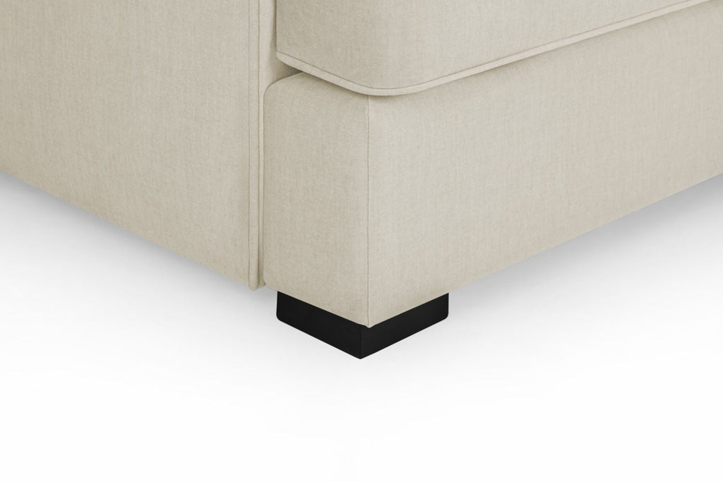 Comfortable Funk Beige Fabric Universal Corner Sofa with Foam-Filled Cushions