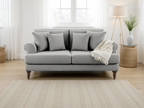 Comfortable Summer Legacy Beige Two-Seater Sofa with Anti-Slip Cushions