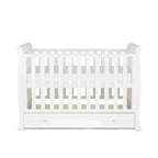 Ickle Bubba Snowdon Mini Cot Bed White - Fibre Mattress