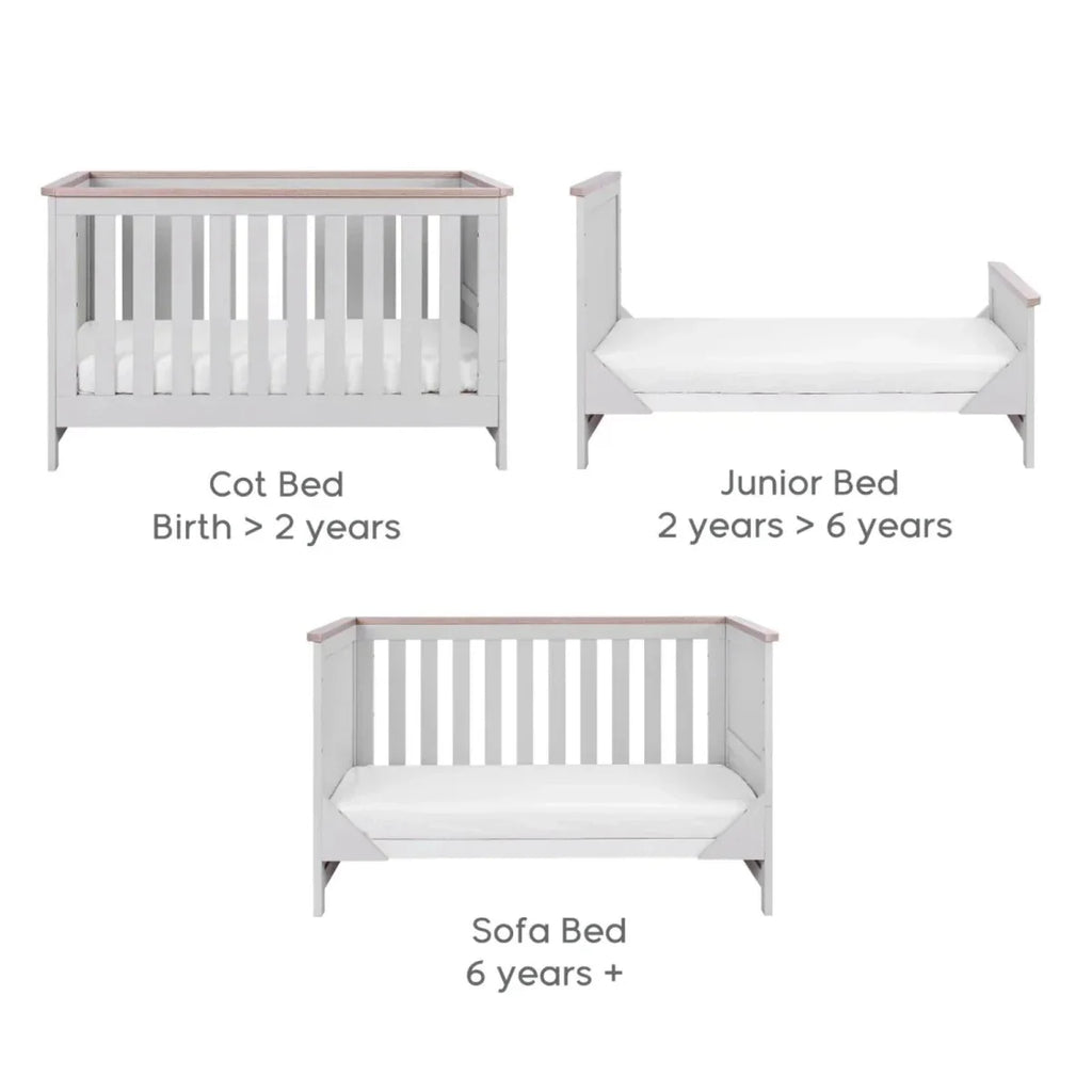 Tutti Bambini Verona 3 pcs Room Set - Dove Grey/Oak