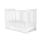 Ickle Bubba Snowdon Mini Cot Bed White - Fibre Mattress