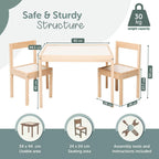 Montessori Wooden Table and Chair Set for Kids