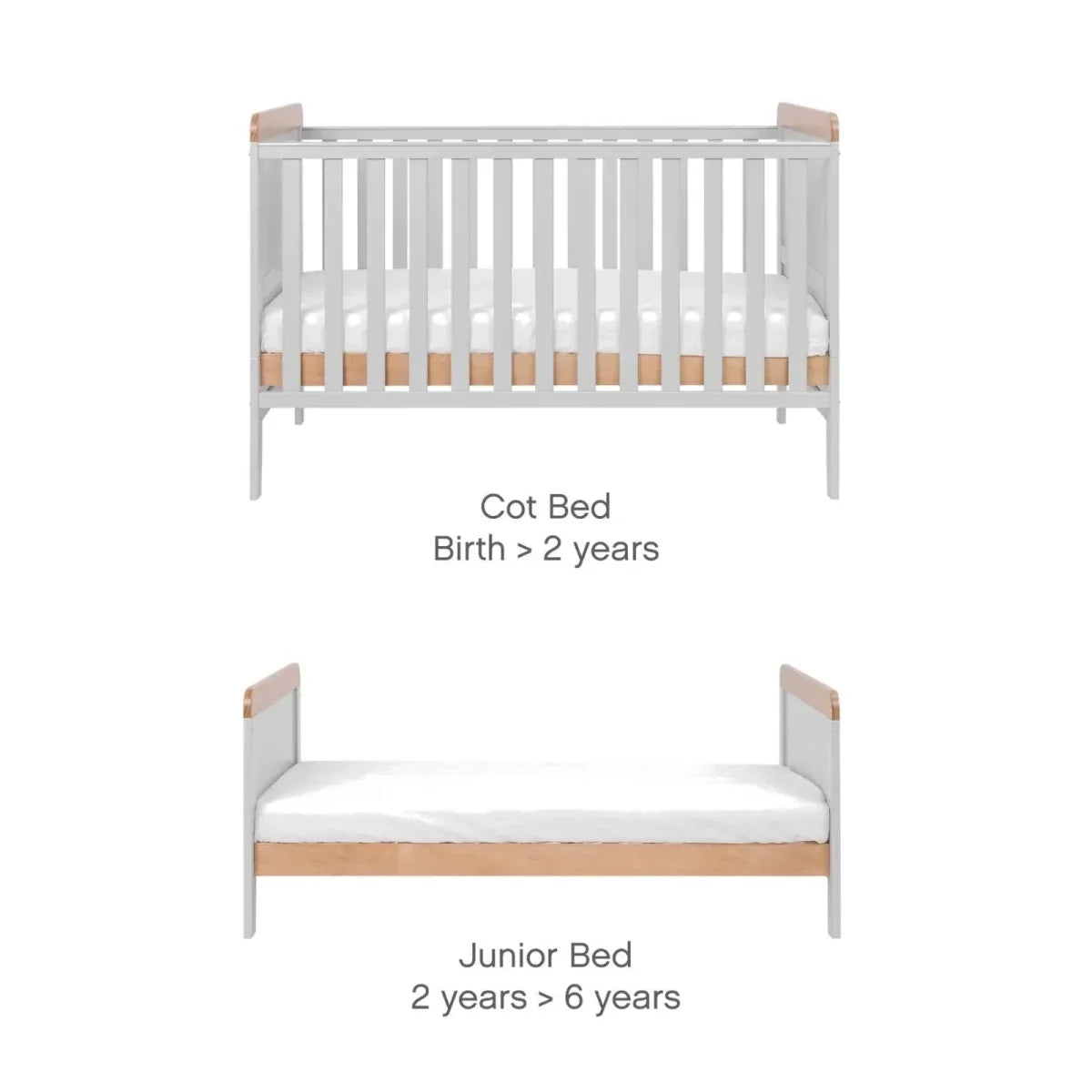 Tutti Bambini Rio 2 pcs Room Set - Dove Grey/Honey Oak