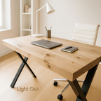 Study Desk / Table With X Cross Metal Legs