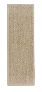 Bordered Light Beige Non-Slip Sisal Rug