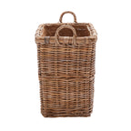 Wovenhill Kubu Rattan Rectangular Log Basket with Hoop Handles